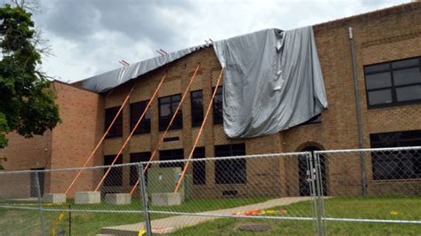 Collapsed Roof At Middle And High School Getting Evaluated School