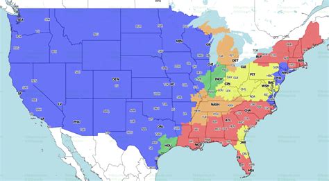 Nfl Week 15 Coverage Map Tv Schedule For Cbs Fox Regional Broadcasts