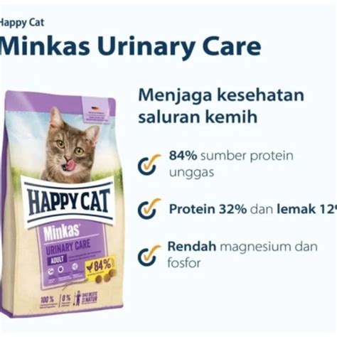 Jual Makanan Kucing Repack Happy Cat Minkas Urinary Care 1kg Shopee