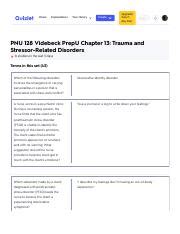 Pnu Videbeck Prepu Chapter Trauma And Stressor Related