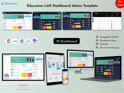 Lms Dashboard Bootstrap Admin Template With Online Courses