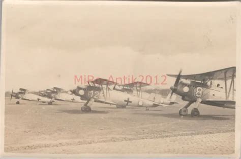 FOTO WK2 BLICK Auf Doppeldecker Der Luftwaffe N 50281 EUR 19 90