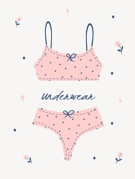 Lingerie Feminina Moderna Ou Roupa De Dormir Vetor Premium