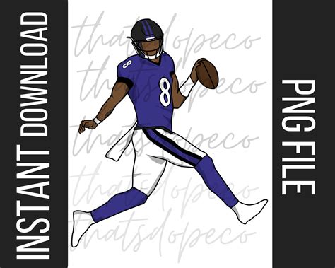 Lamar Jackson PNG File Baltimore Raven Football - Etsy