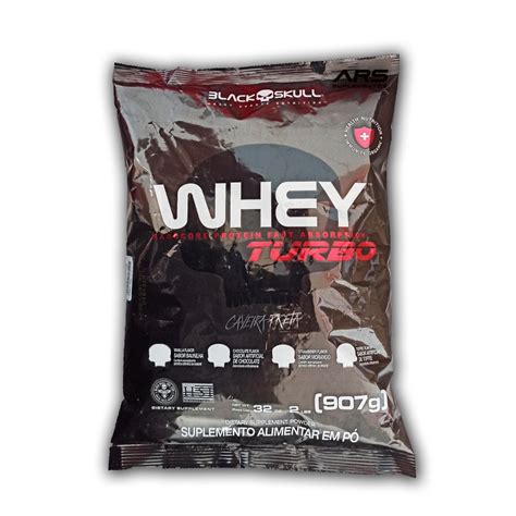 Whey Turbo 907g Refil Black Skull Shopee Brasil