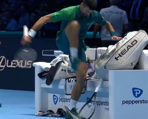 Video Novak Djokovic Destroys Rackets During His Match Against