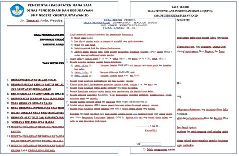 Detail Contoh Tata Tertib Sekolah Sd Koleksi Nomer 51