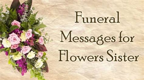 Funeral Messages For Flowers Sister D7d