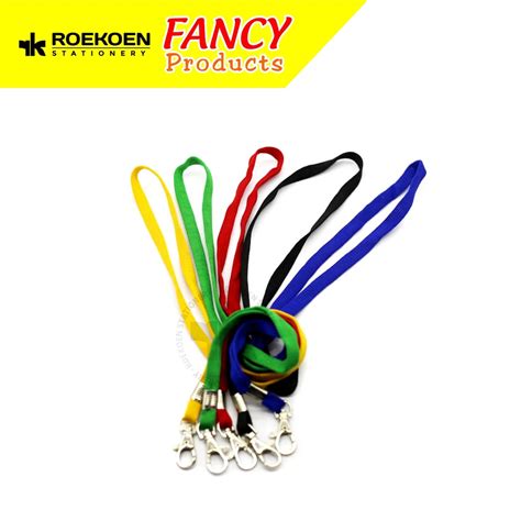 Jual Tanpa Merek Lanyard Tali ID Kain 1cm KW1 Kait Besi Shopee