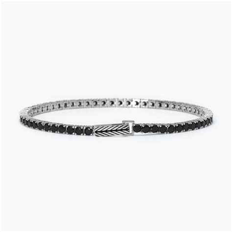 Bracciale Uomo In Argento Con Zirconi Neri Mabina Gioielli