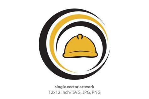 Yellow Hard Hat, Vector Logo Icon Graphic by biljanacvetanovic ...