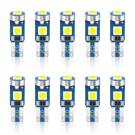 Cheap 10Pcs T5 Led Bulb W3W W1 2W Led Canbus Car Interior Lights For