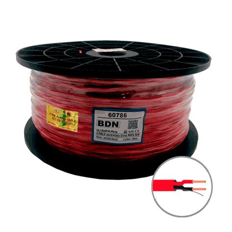 CABLE INCENDIO UL ROJO BDN 2X16 AWG S P FPLR