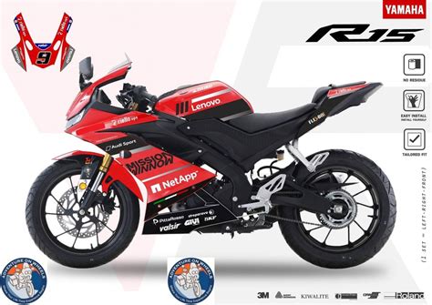 Moto Datuk Singapore Yamaha R15 V3 3m Decal Mission Minnow Edition