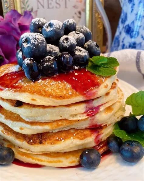 Homemade Blueberry Buttermilk Pancakes Norine S Nest