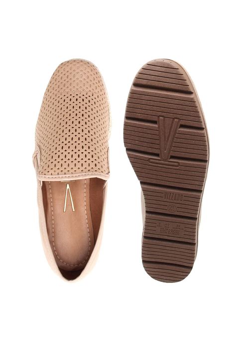 Slip On Vizzano Furos Nude Compre Agora Dafiti Brasil
