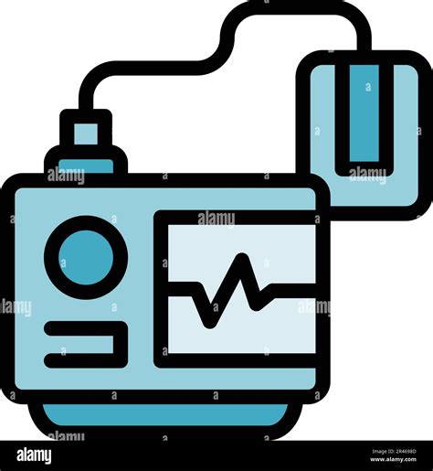 Cardiac Defibrillator Icon Outline Cardiac Defibrillator Vector Icon For Web Design Isolated On