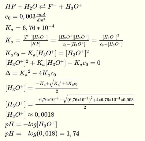 Oblicz Ph Wodnego Roztworu Kwasu Fluorowodorowego Ka O