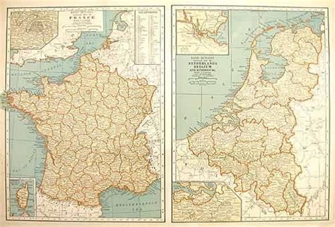 Rand McNally Popular Map Of France Popular Map Of Netherlands Belgium