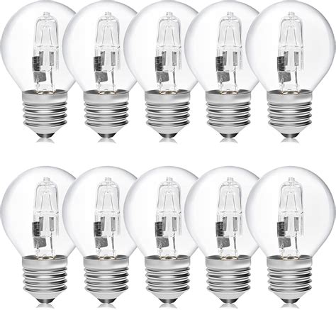 Bonlux 10 Pack E27 Golf Ball Bulb Dimmable 28w G45 Es Edison Screw Eco