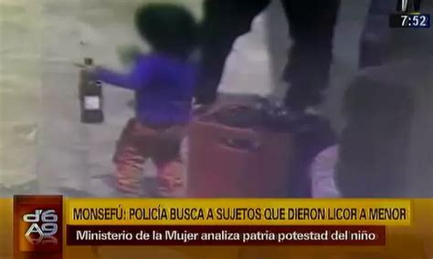 Chiclayo Policía busca a sujeto que dio licor a un menor de 3 años