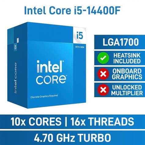 Cpu ซีพียู Intel Core I5 14400f 10c 16t 18 47ghz Intel Socket