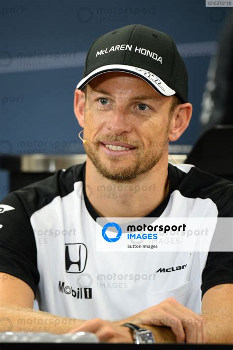 Jenson Button Gbr Mclaren In The Press Conference At Formula One