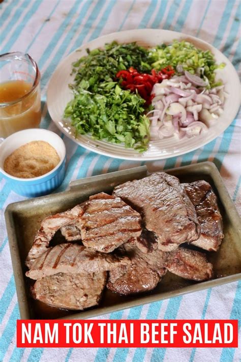 Nam Tok Authentic Thai Waterfall Beef Salad Recipe