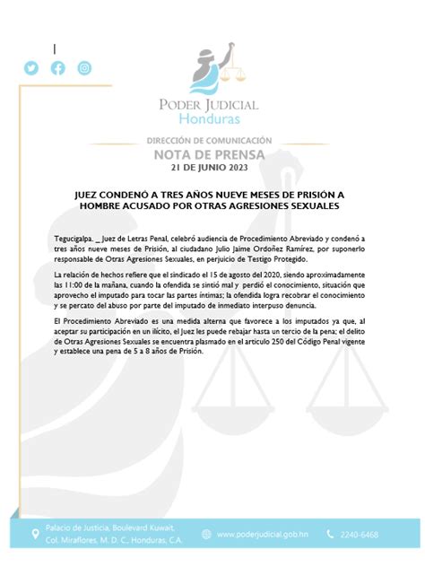 Poder Judicial Hn On Twitter Juzgadopenal De La Ciudad De