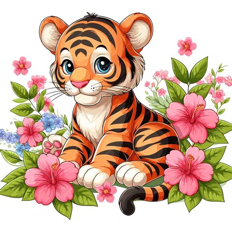 Premium Vector | Cute Bengal Tiger Vector Cartoon illustration