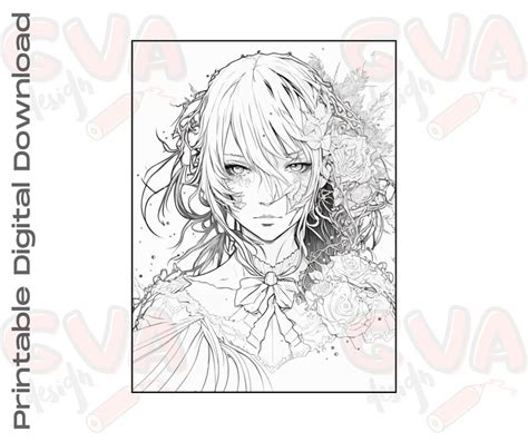 50 Beautiful Anime Girl Coloring Pages Printable Collection For Relaxation And Fun Instant