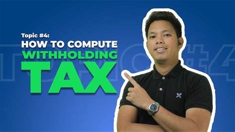 Topic 4 How To Compute Withholding Tax Philippines Youtube