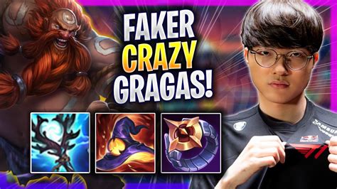 FAKER CRAZY GAME WITH GRAGAS T1 Faker Plays Gragas JUNGLE Vs Master