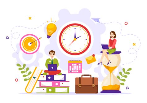 Time Management Illustration Pack 13 Free Download Business
