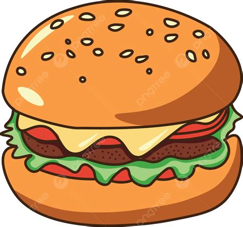 Vector De Dibujos Animados De Hamburguesa Png Dibujos Pan De