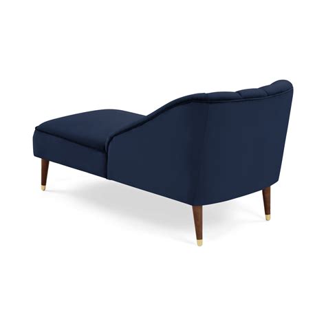 Margot Right Hand Facing Chaise Longue Imperial Blue Velvet Sofas Etc