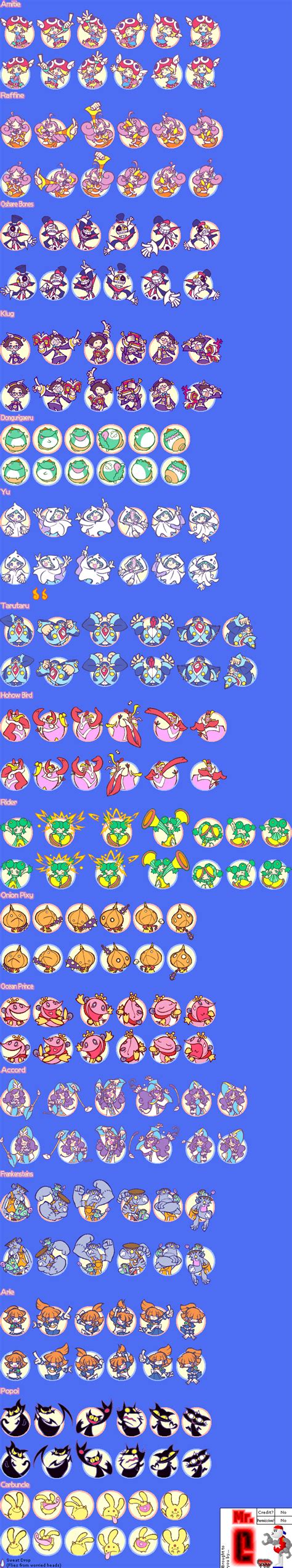 The Spriters Resource Full Sheet View Puyo Pop Fever Character Heads