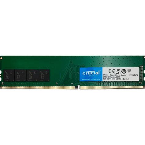 Memória Crucial 8gb Ddr4 3200mhz Cl22 | Leroy Merlin