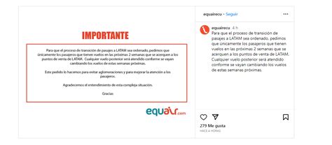 Pasaje Al Dia Aerol Nea Equair Anuncia La Suspensi N De Sus