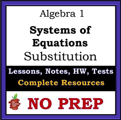 Substitution Method of Solving a Linear System of Equations