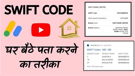 How To Find Swift Code Of Any Bank Swift Code Kaise Pata Kare Sbi