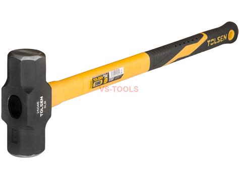 8lb 36inch Heavy Duty Sledge Hammer Fibreglass Handle Rubberized Grip