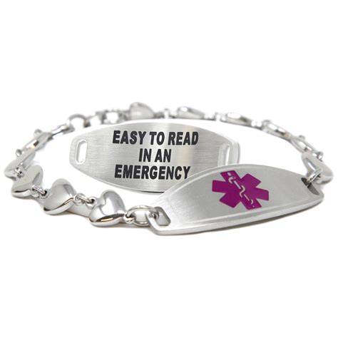 Personalized Medical Alert Bracelet For Women With Free Etsy