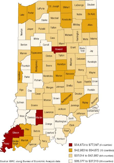 Indiana County Map Area | County Map Regional City