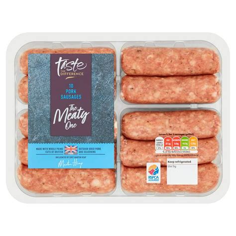 Sainsburys Toulouse Inspired British Pork Sausages Taste