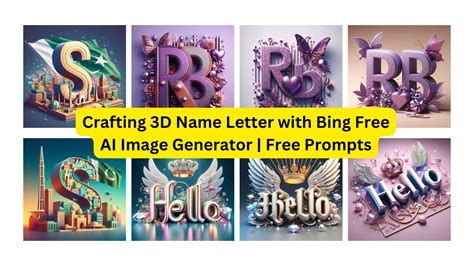 Crafting 3d Name Letter Ai Images Free Through Seamless Manipulation