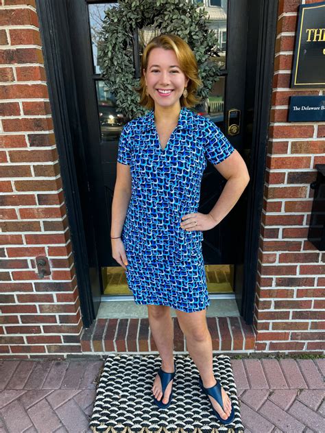 Lulu B Blue Maze Skort Blooming Boutique