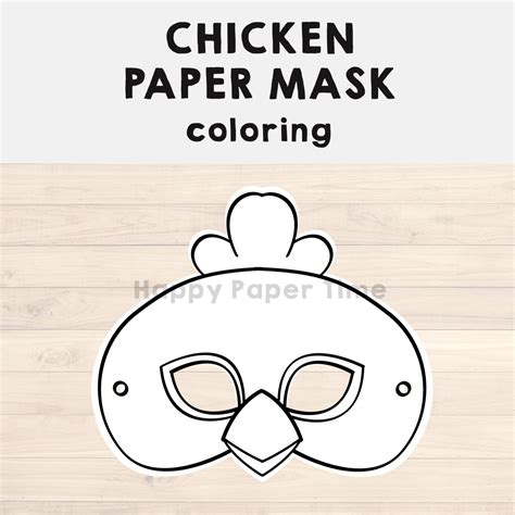 Rooster Mask Template