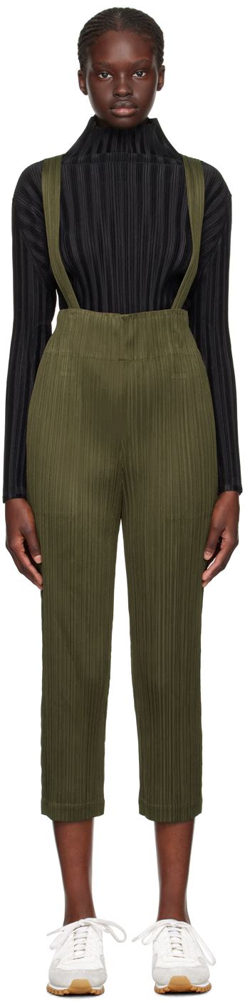 Khaki Monthly Colors September Jumpsuit By Pleats Please Issey Miyake