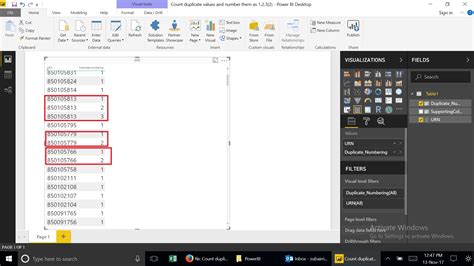 Solved Count Duplicate Values And Number Them As 123 Microsoft Power Bi Community